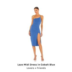 Revolve Blue One Strap Dress